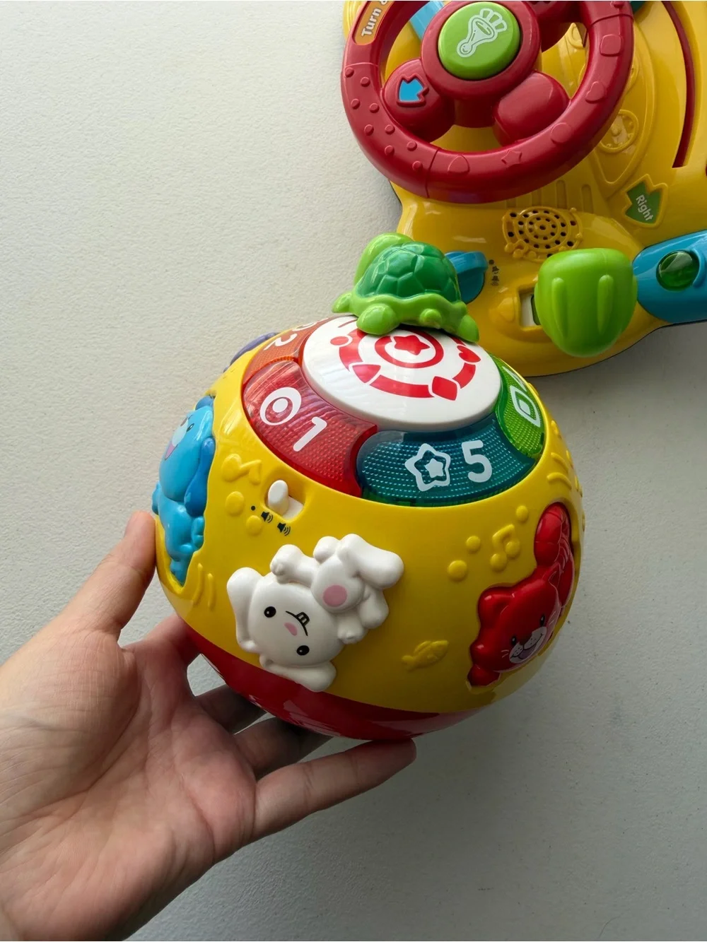 VTech Baby Learning Toy Bundle Turn & Learn Driver + Wiggle Crawl Ball